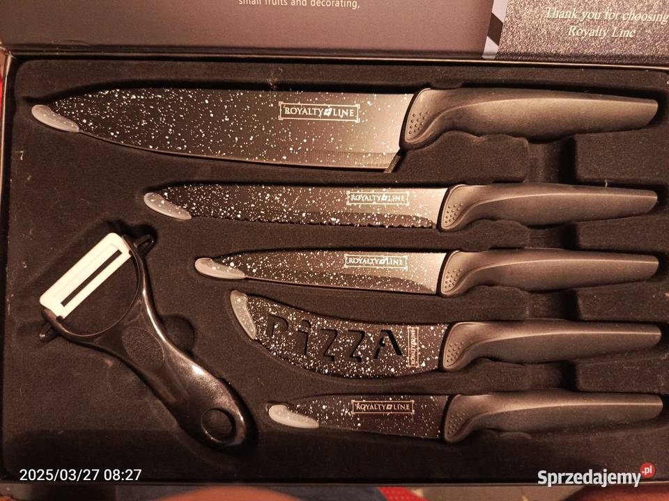 NOŻE ZESTAW PIĘĆ SZTUK FIRMY ROYALTYLINE ZESTAW śląskie Tychy