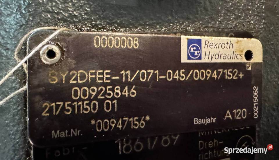 Rexroth SY2DFEE 11 071 045 00947152 00925846 Układ hydrauliczny Motoryzacja Poznań
