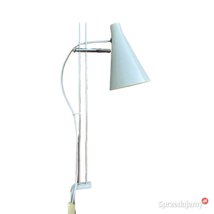 Szara lampa biurkowa proj J Hurka Lidokov Warszawa