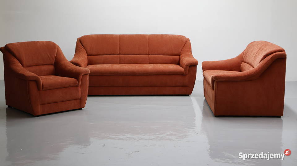 TŁŁ wygodny KOMPLET 321 zestaw sofy kanapy Rudy Poznań
