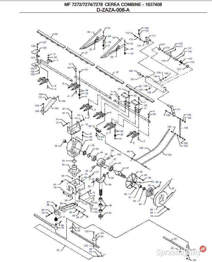 Massey Ferguson MF 7272 7274 7278 katalog części Zduńska Wola sprzedam