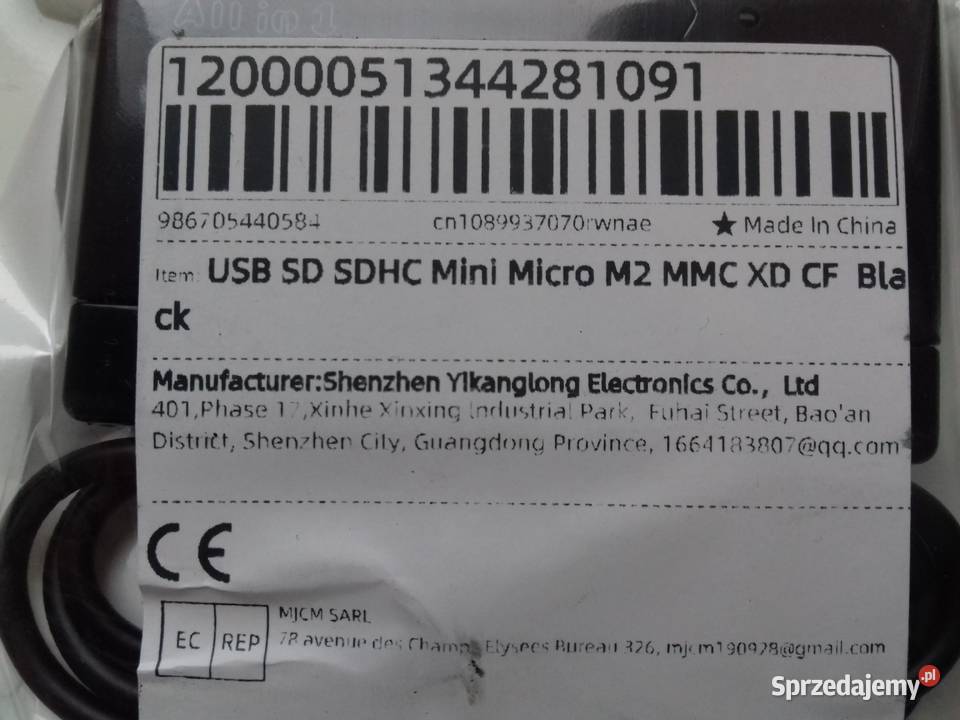 Czytnik kart pamięci 6w1 microSD MMC SD XD CF MS Bydgoszcz