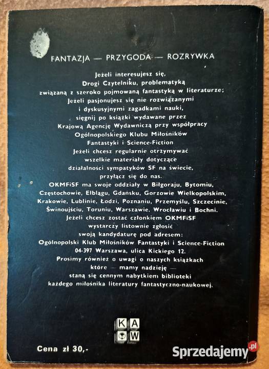 Książka Kosmiczny meldunek A Trepka Warszawa