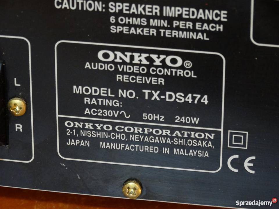 Amplituner Onkyo TXDS474 wejścia cyfrowe 240 wat Jasło