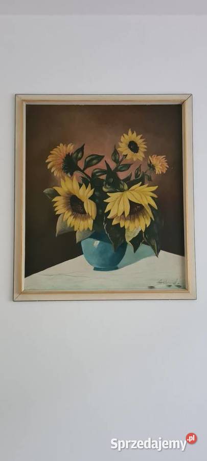 Obraz olejny, Słoneczniki w wazonie