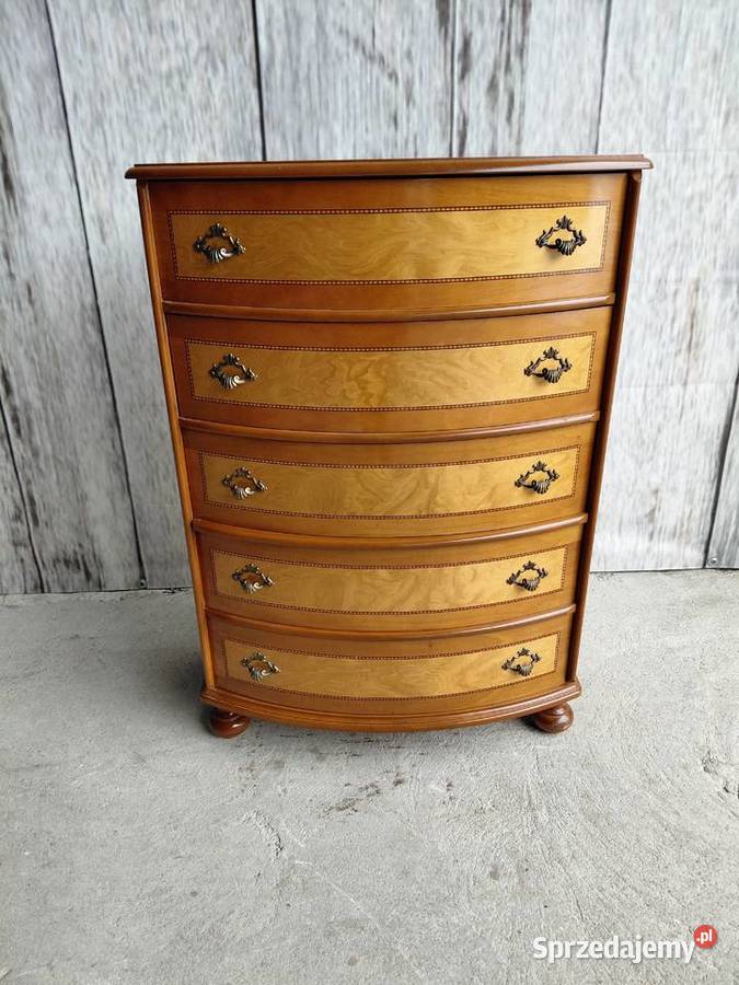 Szafka komoda brzuchatka gięta z intarsją w Byczyna