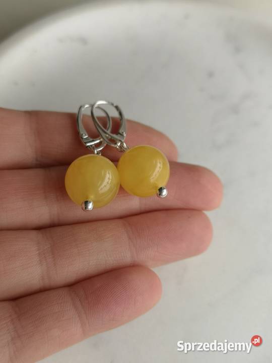 kolczyki z bursztynem Kolczyki kujawsko-pomorskie sprzedam