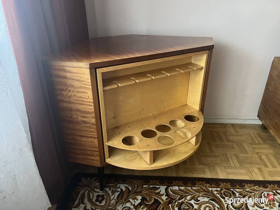 Narożnik vintage PRL obrotowy z witrynką i Łaziska Górne