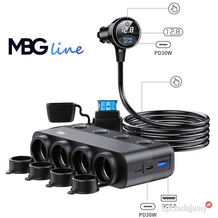 Rozdzielacz gniazda zapalniczki MBG LINE HS75AD Elektronika lubelskie Łuszczów Drugi