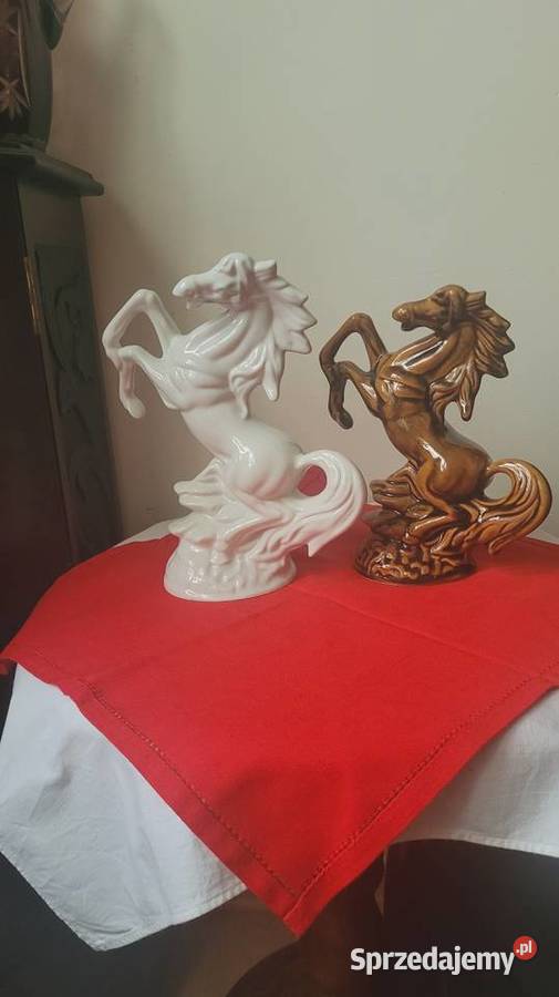 Konie porcelana PRL Lublin