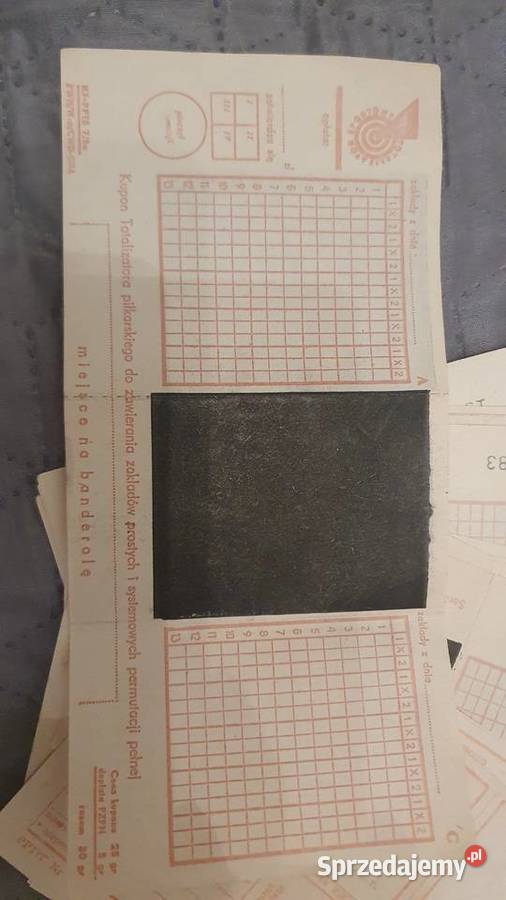 Stare kupony lotto i toto sportowe mazowieckie Warszawa