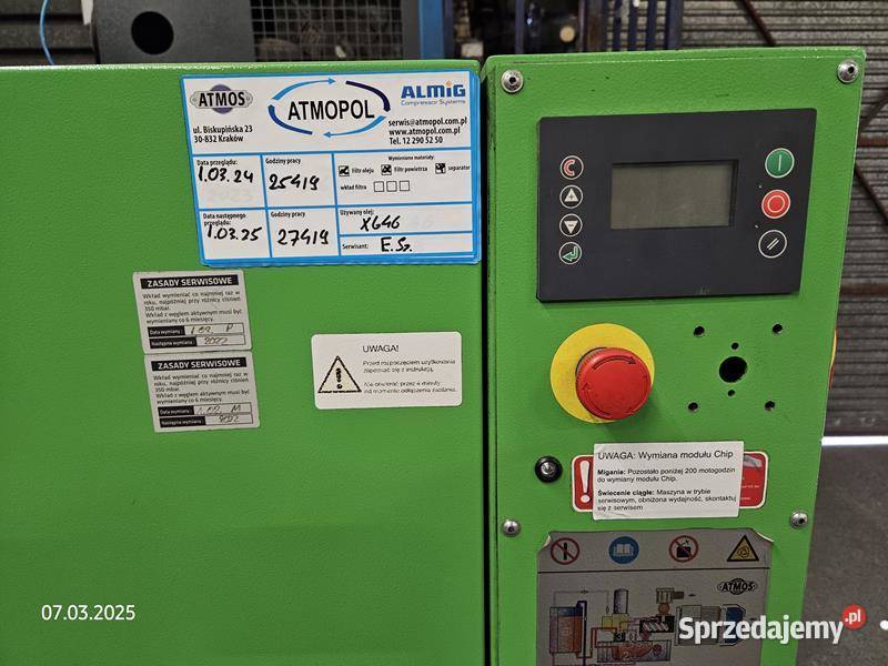 Kompresor sprężarka elektryczna śrubowa Atmos Racibórz