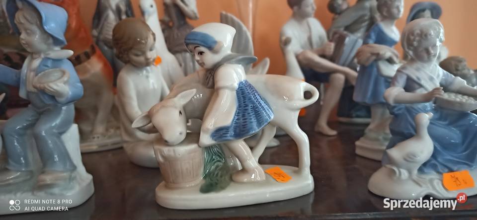 Figurka Chłopczyk na płocie z gąską Gdańsk