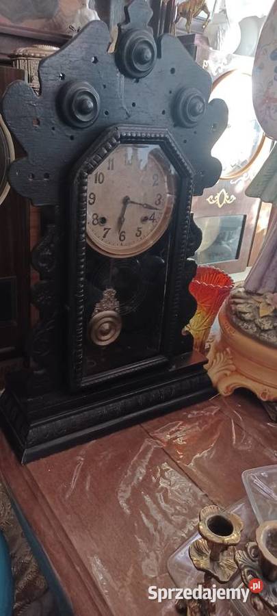 zegar zabytkowy do naprawy posiada kluczyk drewno Poznań