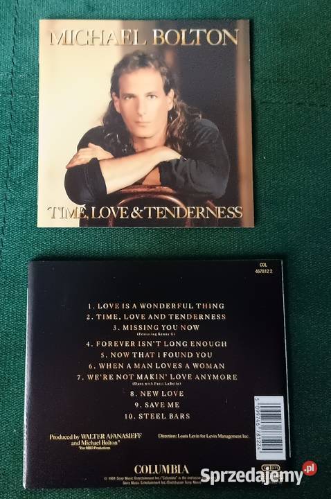 Michael Bolton Time love tenderness poligrafia CD Kultura i Rozrywka małopolskie Zbylitowska Góra