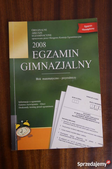 Egzamin gimnazjalny - oryginalne arkusze egzaminacyjne 2008
