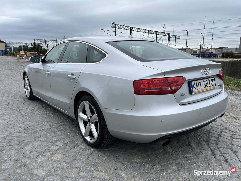 Audi A5 Quattro 20 benzyna 210 2010r Nie wymaga srebrny Nowy Sącz sprzedam