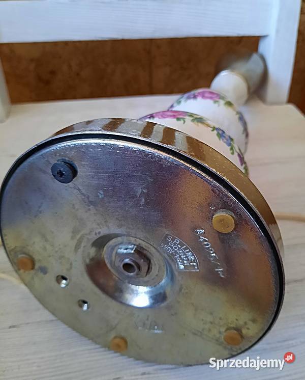Oprawa lampa na stolik z PRL SP Lumet Poznań Ostrów Wielkopolski