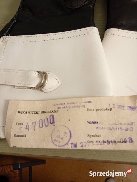 Rękawice skóra policja PRL kujawsko-pomorskie Bydgoszcz