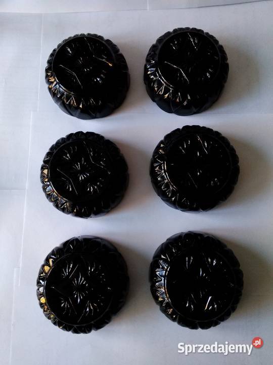 Salaterka ze szkła hialitowego Huta Hortensja czarny pomorskie Gdynia