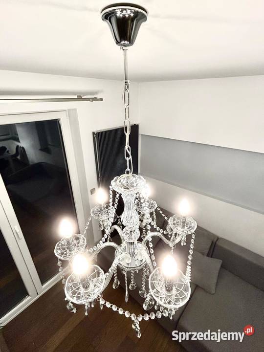 Lampa kryształowy żyrandol diament 6 w stylu Warszawa