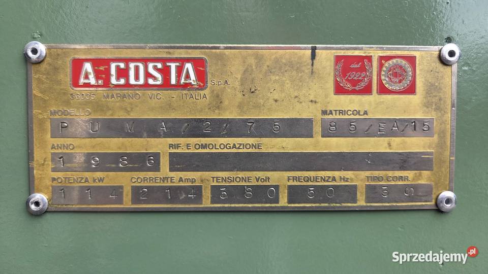 Wielopiła dwuwałowa ACOSTA PUMA 2x 55kW 190mm Karsin