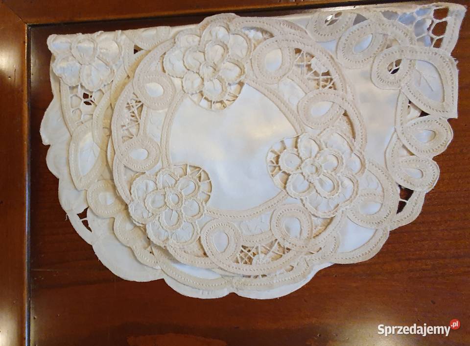 SERWETKI haftowane ręcznie wykonane komplet Lublin