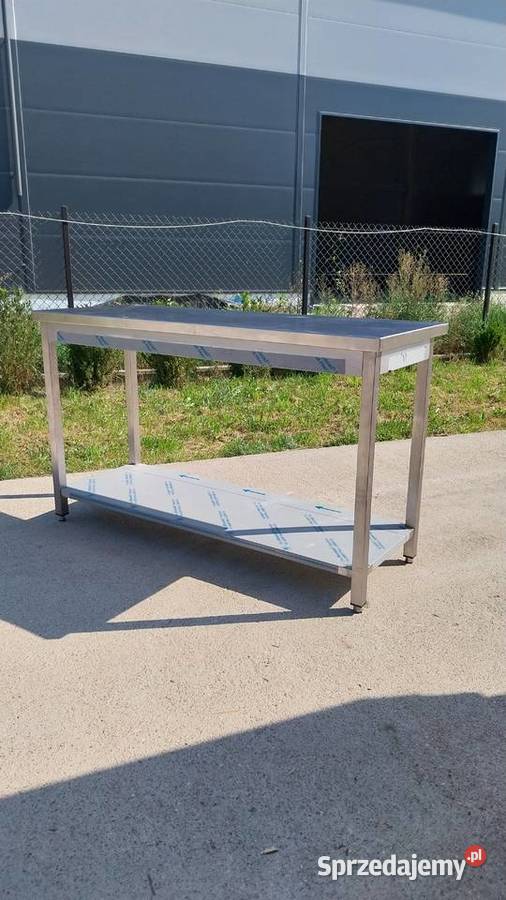 Stół ze stali z półką 150x60x90 Kazuń Polski