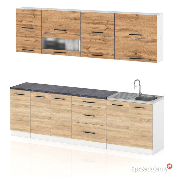 Meble Kuchenne Drewniane Kuchnia Robo Lux 26m 260cm Elbląg