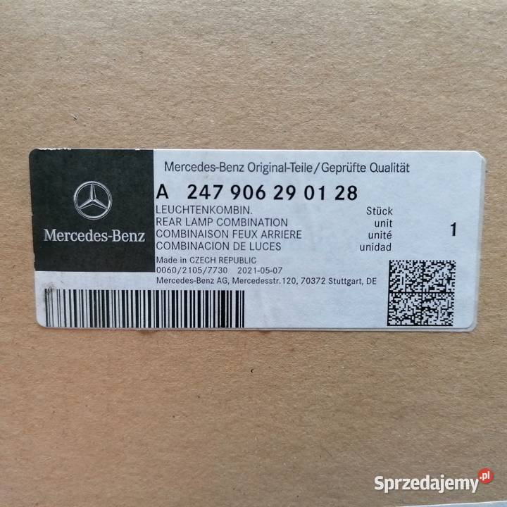 MERCEDES GLA LAMPA TYŁ LEWY A2479062901 Lampy tylne wielkopolskie Września