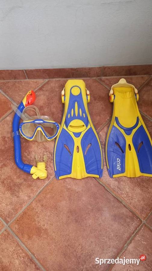 Płetwy CRIVIT 32-37 maska rurka snorkeling ABC Zestaw do nurkowania