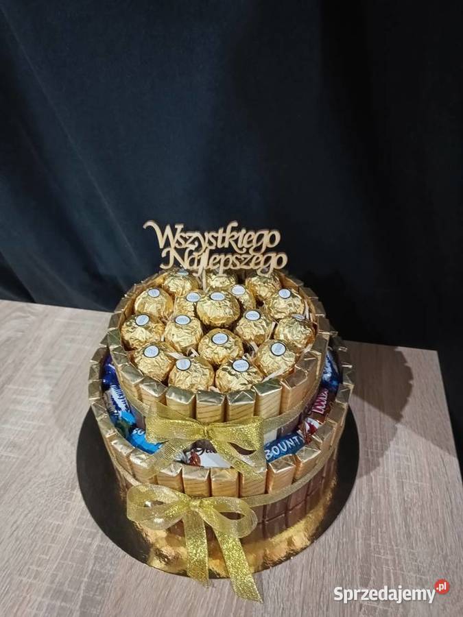 Tort ze słodyczy Tort Merci Słodki box na wielkopolskie Ratyń