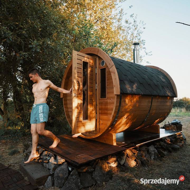SAUNA BECZKA ogrodowa fińska 2m z piecem I Płock