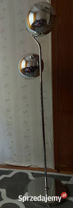 Lampa podłogowa MILA srebrna do salonu sypialni Lampy Warszawa sprzedam
