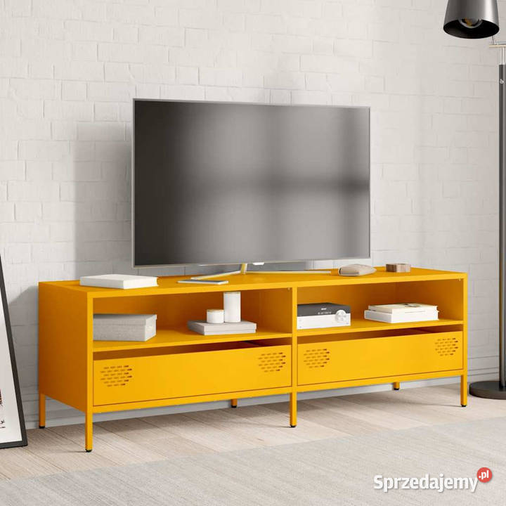 Szafka RTV żółta 135x39x435 stal walcowana na Warszawa