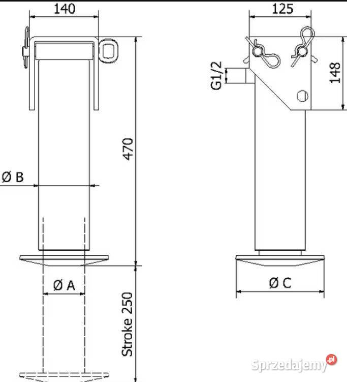 SP85250C Stopa podporowa hydrauliczna kpl Pozostałe Przasnysz