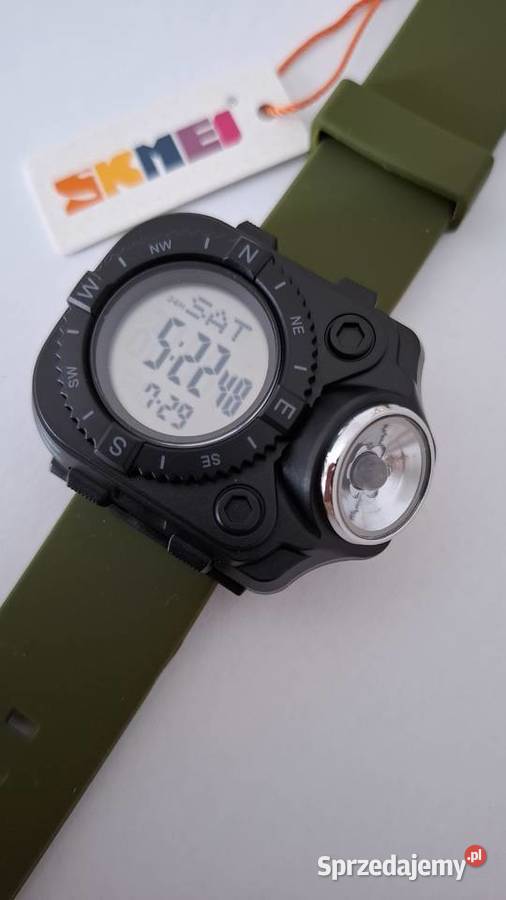 Nowy zegarek z latarką survival marki SKMEI 2187 Męskie śląskie Częstochowa