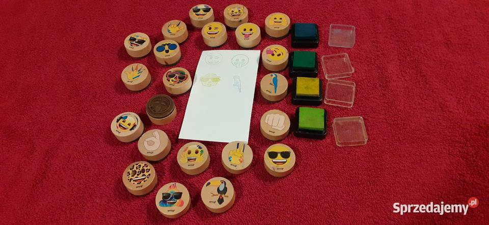 Pieczątki stempelki emotki 22 4 kolory tuszy kujawsko-pomorskie Tuszkowo