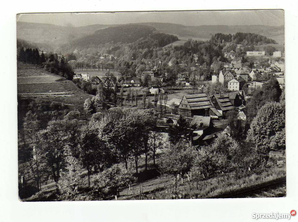 DUSZNIKI ZRÓJ WIDOK OGÓLNY POCZTÓWKA CZARNO Krynki