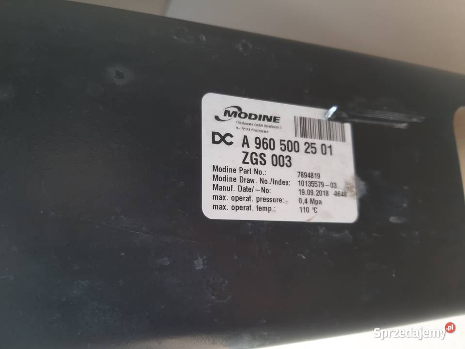 ACTROS MP4 CHŁODNICA CIECZY WODY A9605002501 Trzciel sprzedam