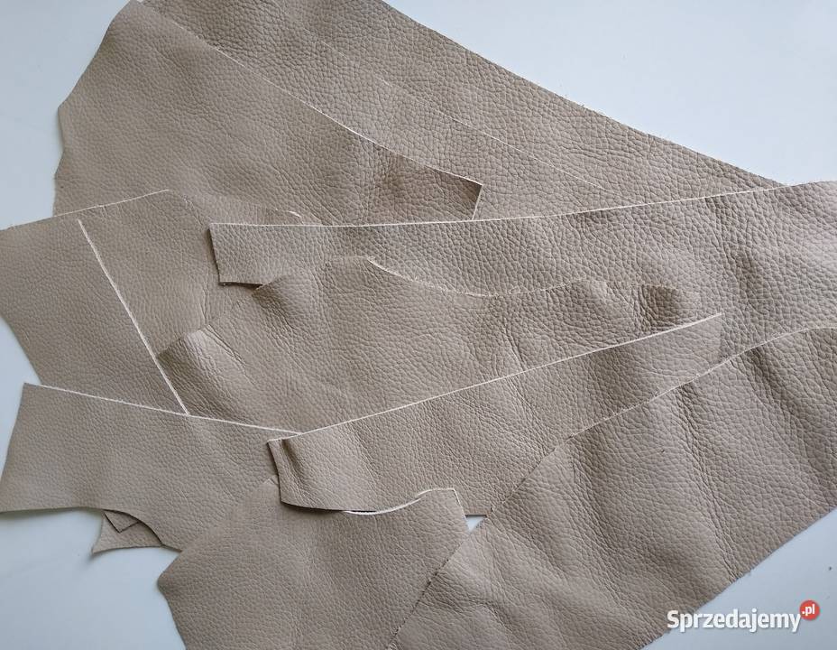 Skóra 355 g Licowa Włoska Jasny Beż średnie i