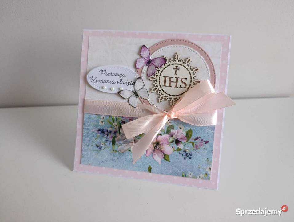 Kartka ręcznie z okazji Pierwszej Komunii Łódź