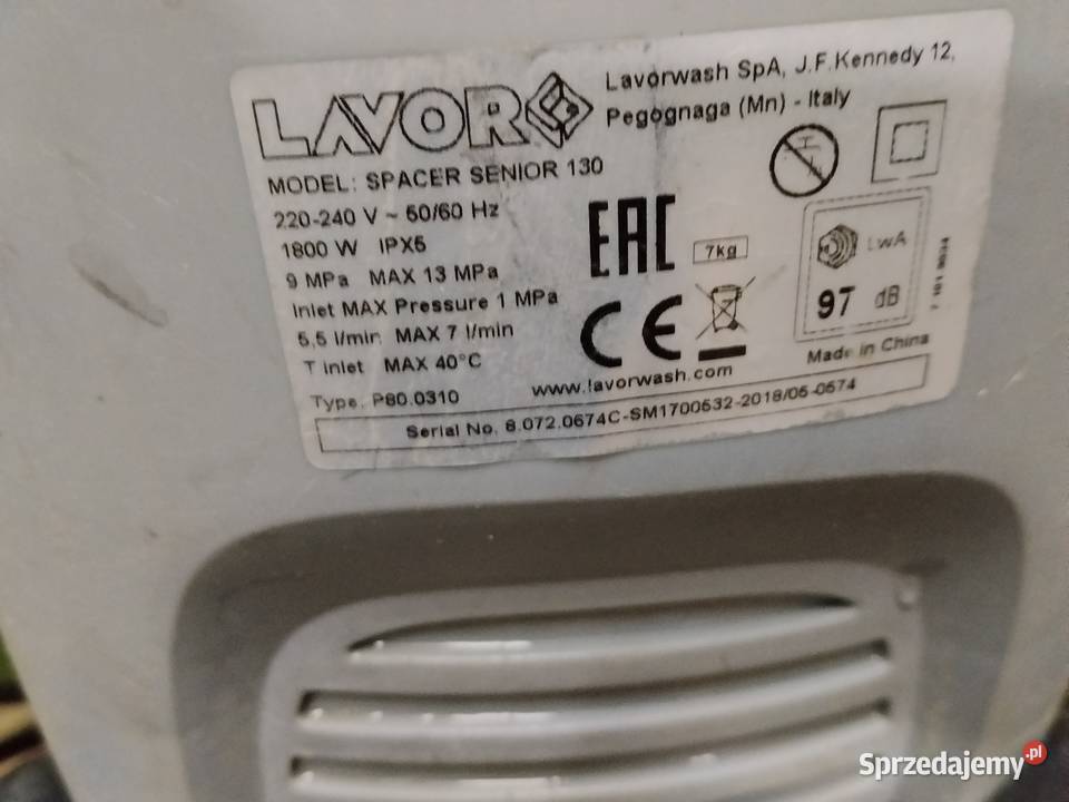 Myjka ciśnieniowa Lavor Jawor