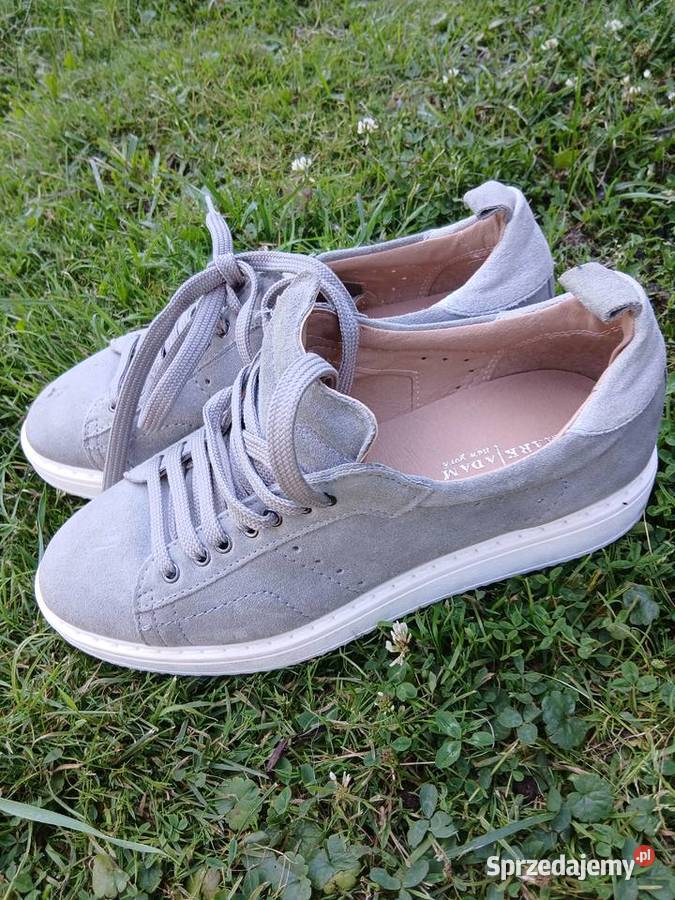385 buty damskie Mark Adam zamszowe szare koturn Szczerbice