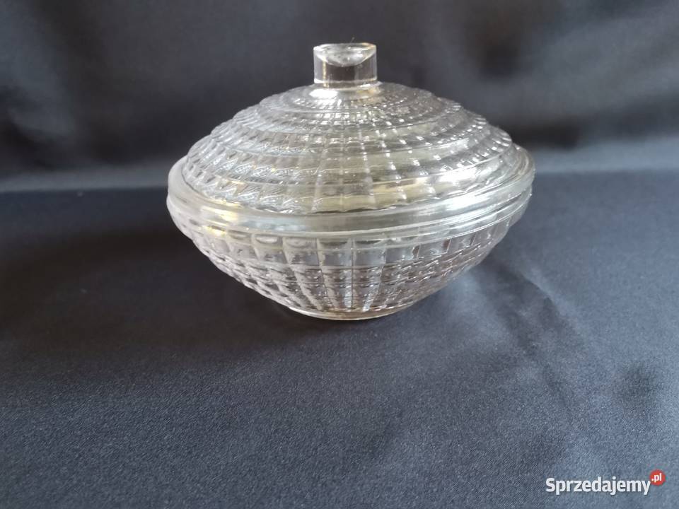 Stara bomboniera Ufo szkło Ząbkowice design PRL