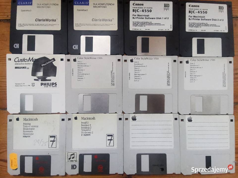 Apple Macintosh płyty cd foldery reklamy pomorskie Lębork