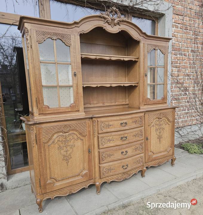 Stylowa komoda ludwikowska z nadstawką 225cm Brójce