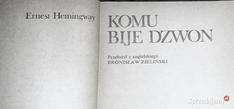 Komu bije dzwon Ernest Hemingway Chełm