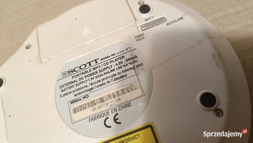 Odtwarzacz przenośny CD MP3 SCOTT MPA8T Odtwarzacze CD i MD wielkopolskie Poznań