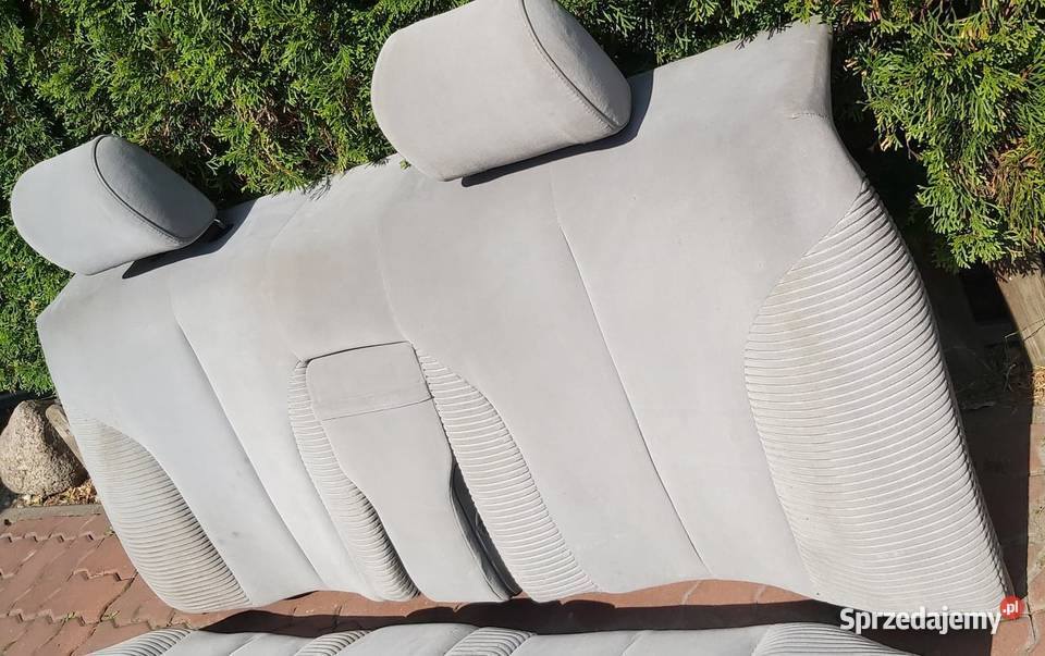 Kanapa szara welurowa podgrzewana Mercedes W126 Warszawa